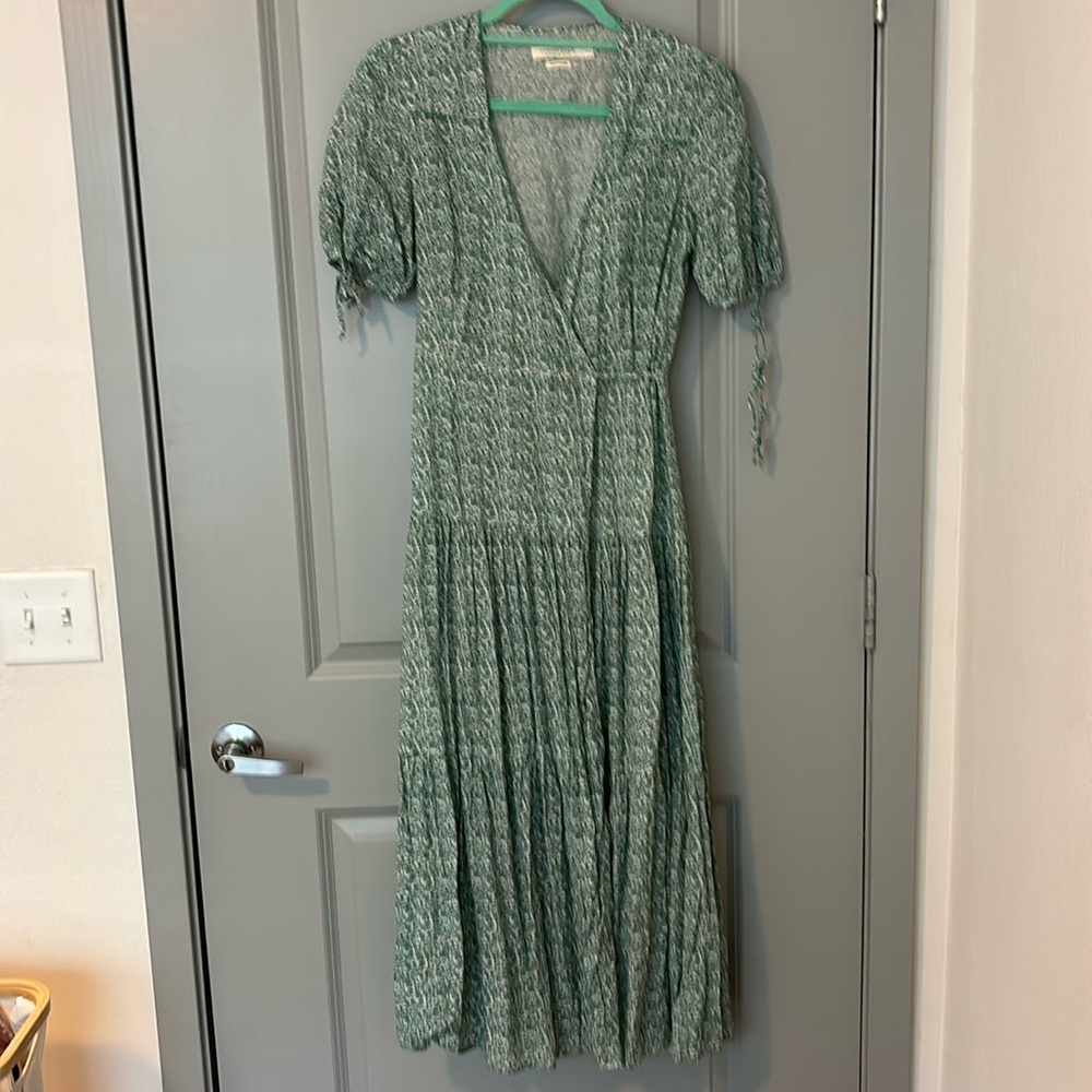 Christy Dawn green wrap dress